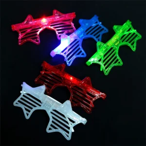 Colorful Star LED Glasses Light Up Luminous Glasses for Kids Adults Music Bar KTV Nightclub Festival Christmas Party Decoration